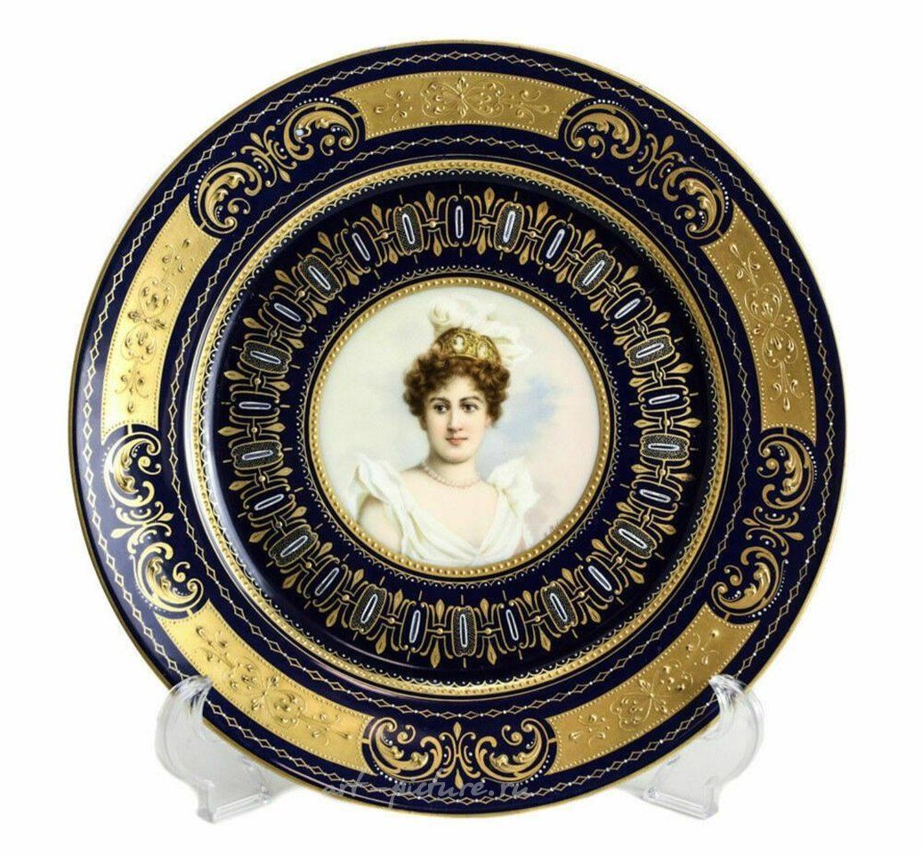 Royal Vienna Porcelain , Royal Vienna Porcelain Portrait Plates, c 1900