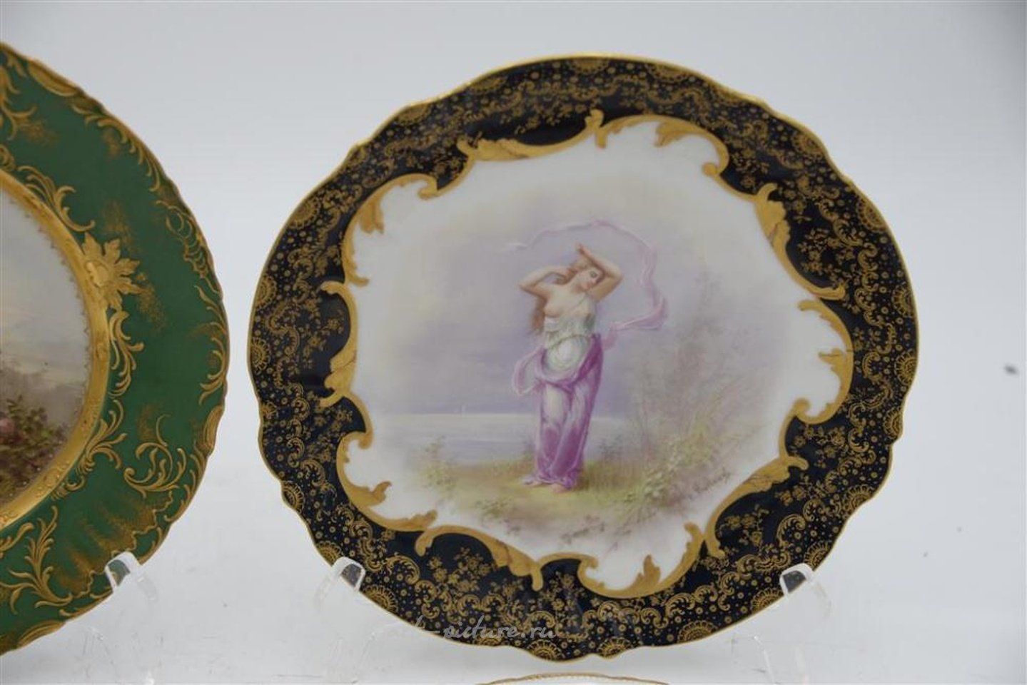 Royal Vienna Porcelain , Two Cabinet Plates, to include Dresden, along with Royal Vie...