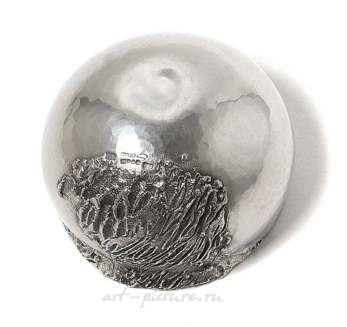 Designer silver goblet - weeble. Sweden, 1985. Designer Karlheinz Sauer.