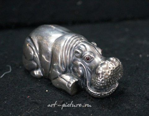 Russian silver, An interesting Antique Russian silver animalier figure of a ...