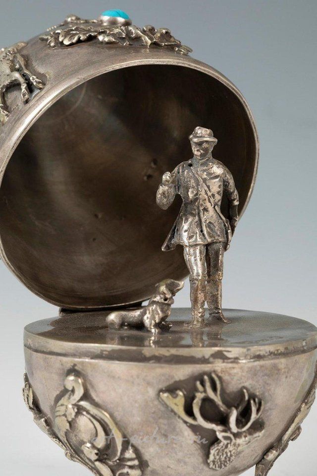 Русское серебро , Декоративное яйцо. Санкт-Петербург, 19 век.