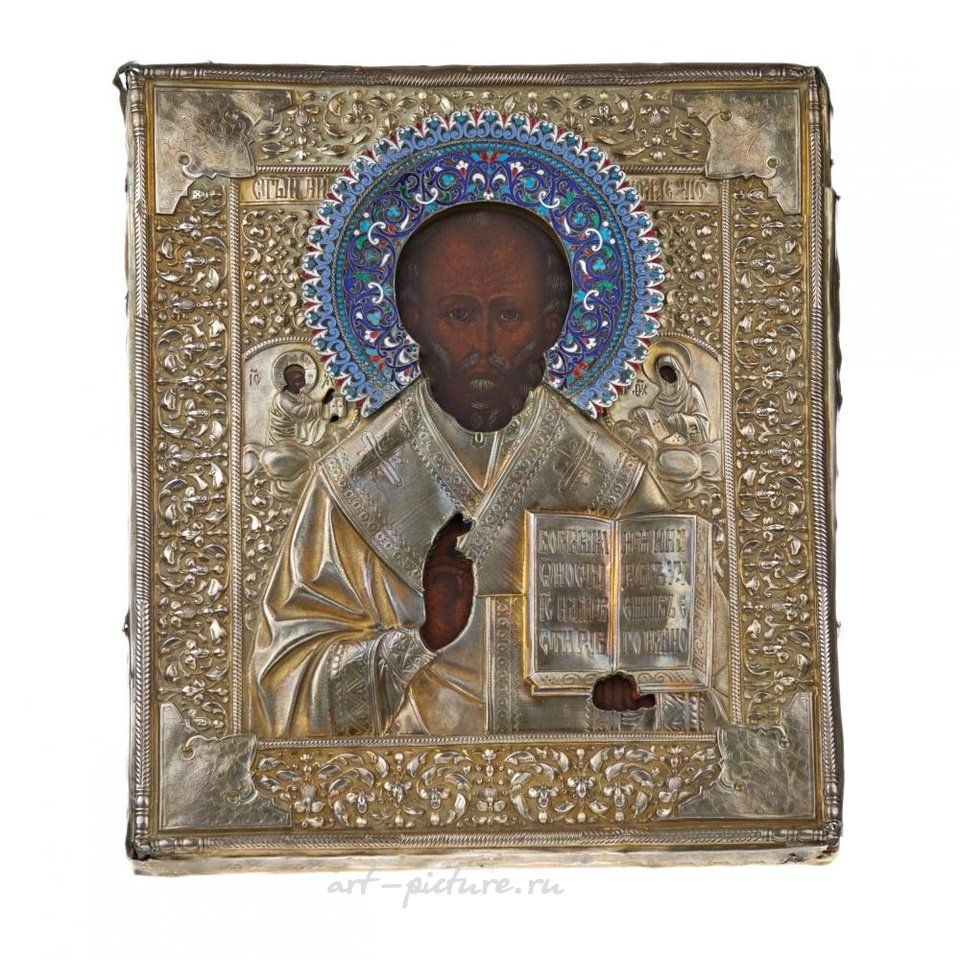 Русское серебро , Икона святого Николая Чудотворца. Егорнов Семен