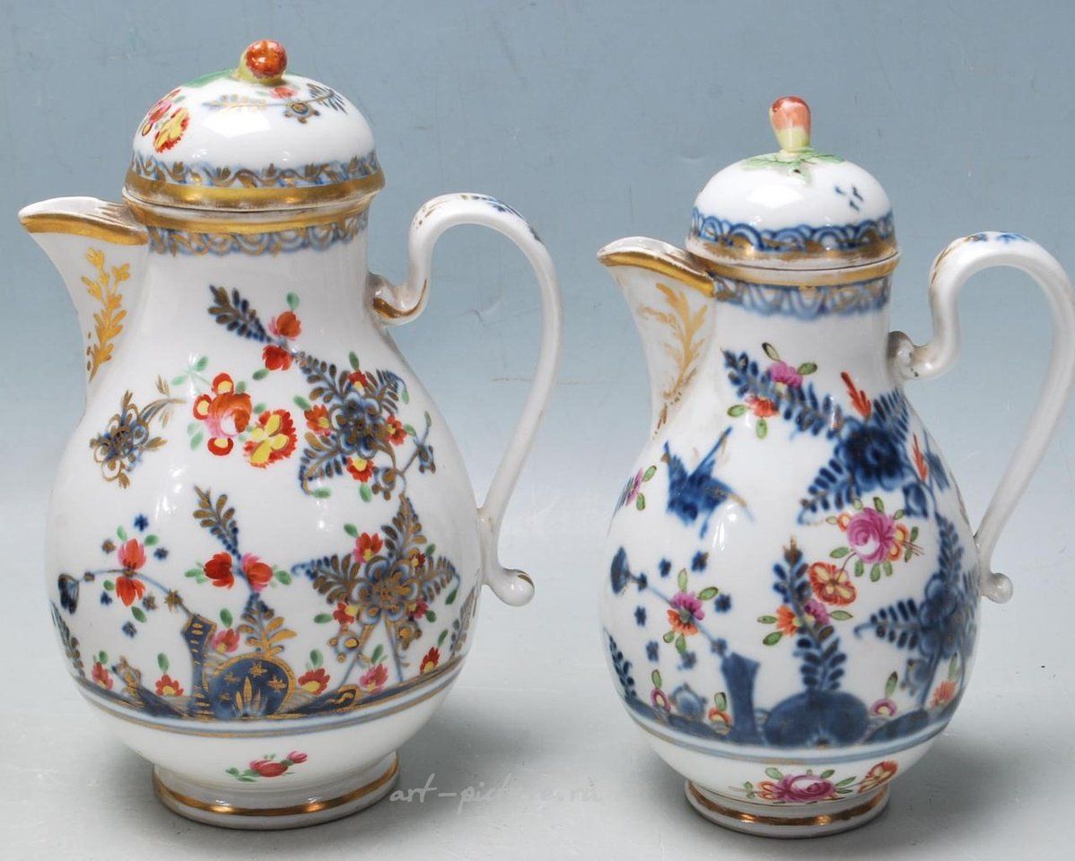 Royal Vienna Porcelain , A pair of 19th Century Royal Vienna urn vase lamps having sq...