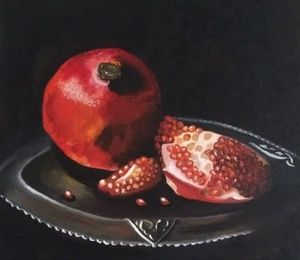 "Pomegranate" canvas on the subframe, oil, brush, mastikhin