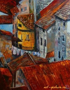 купить Итальянские крыши масло,холст