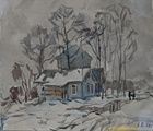 House.Watercolor.20 x 23 cm