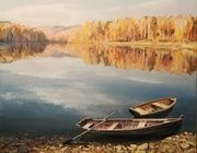 Lake.Autumn.canvas, oil