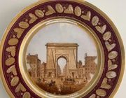 Тарелка с архитектурным пейзажем Париж, первая четверть XIX в.