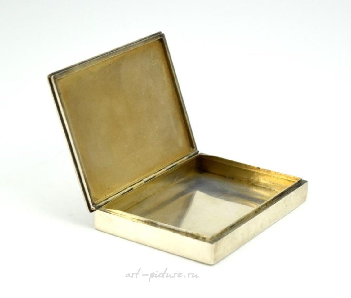 Russian silver , 19th C. Antique Russian Imperial Niello Sterling Silver Cigarette Case