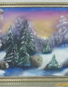 купить Зима холст, масло
