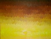 Sun in the desert canvas/oil