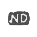 The stigma of the master house Nikolai - Leningrad - initials "ND"
