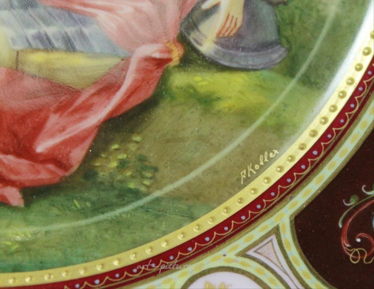 Royal Vienna Porcelain , Late 19Th C. Royal Vienna Cabinet Plate