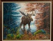Forest giant oil, canvas
