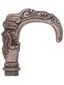 LARGE RUSSIAN SILVER CAST ARCHED CANE HANDLE