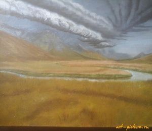 Storm oil, canvas