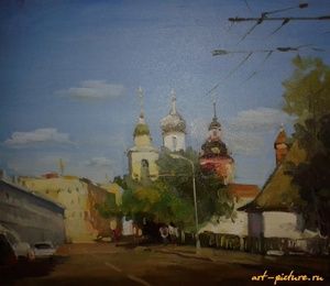 Moscow. Ulitsa Varvarka canvas, oil