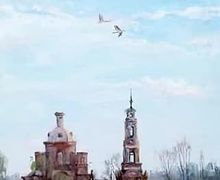 Русь. Холст, масло. 70 х 30 см