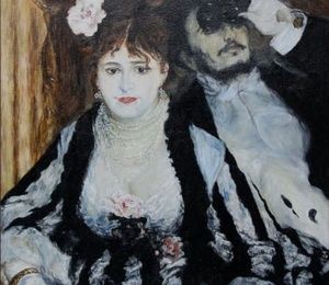 In the box (copy of the picture of P.O. Renoir) canvas, oil