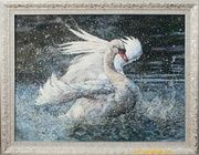 Swan oil, canvas