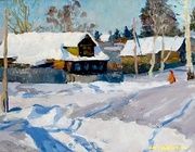 Winter.Canvas, oil.49 x 70 cm