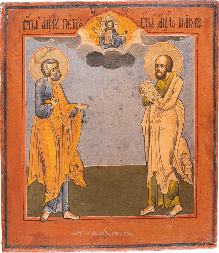 Русское серебро , Икона, изображающая святых апостолов Петра и Павла.