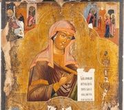Большая икона, изображающая Богородицу из Деисуса, Россия