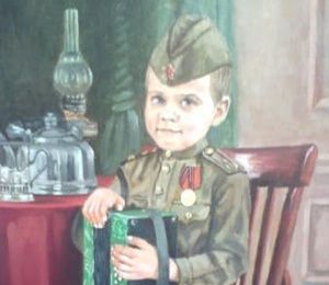 Costume portrait of a boy canvas, butter
