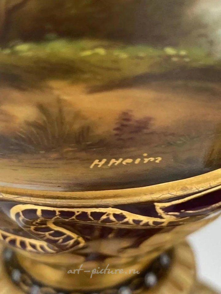 Royal Vienna , Фарфоровые вазы "Королевская Вена" XIX века
