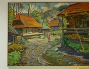 Transcarpathian village canvas, ok