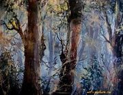Lilac forest oil, canvas