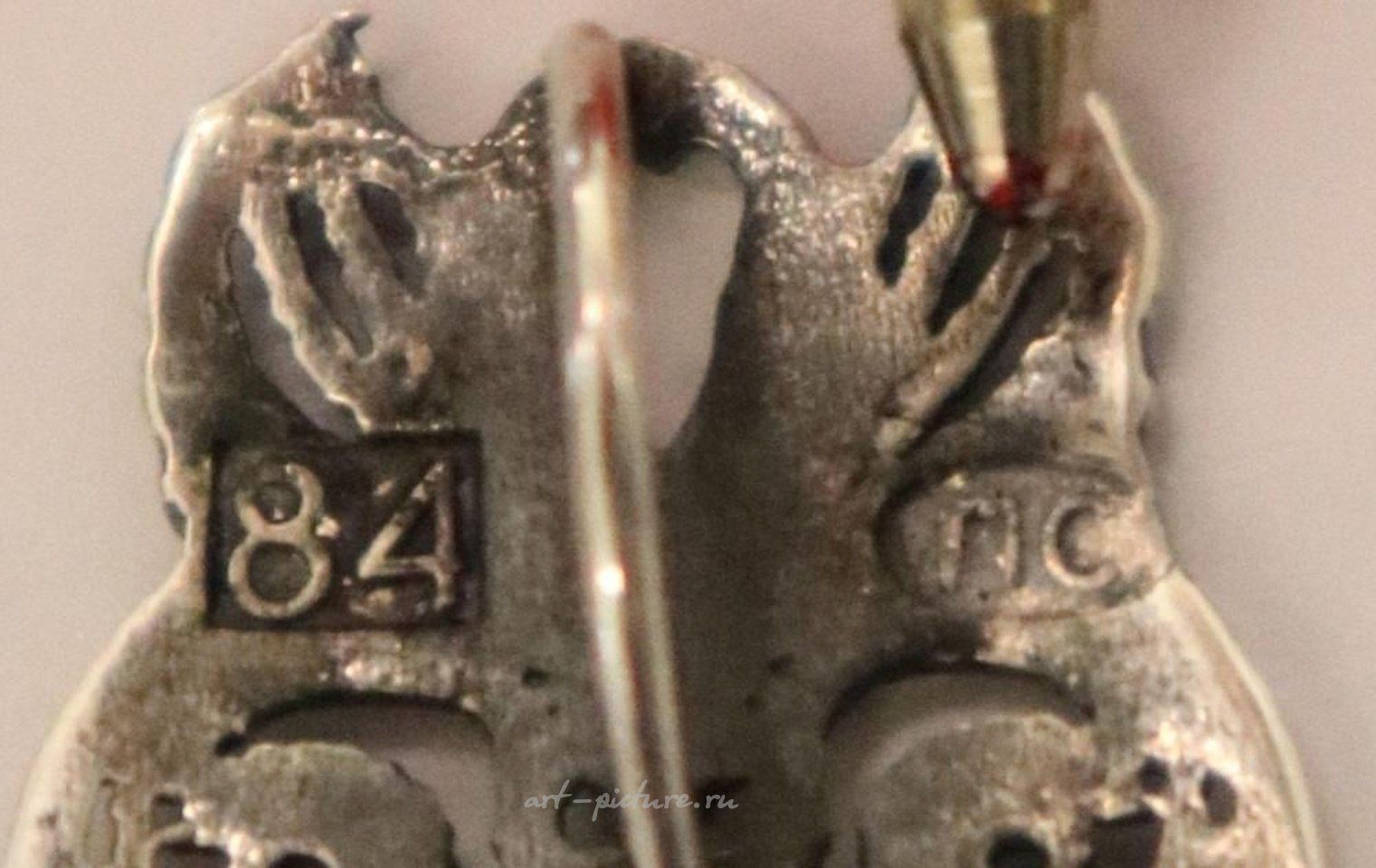 Русское серебро , Серебряная подвеска с иконой Спаса Нерукотворного