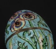 Русское эмалевое и позолоченное серебряное яйцо, 1908-1928 гг.