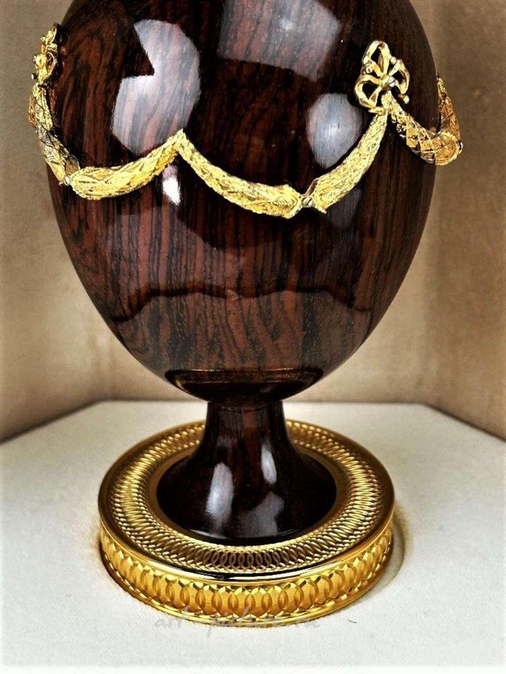 Russian silver , Theo Faberge Swag Egg 24 Carat Gold Ltd Edition 1985