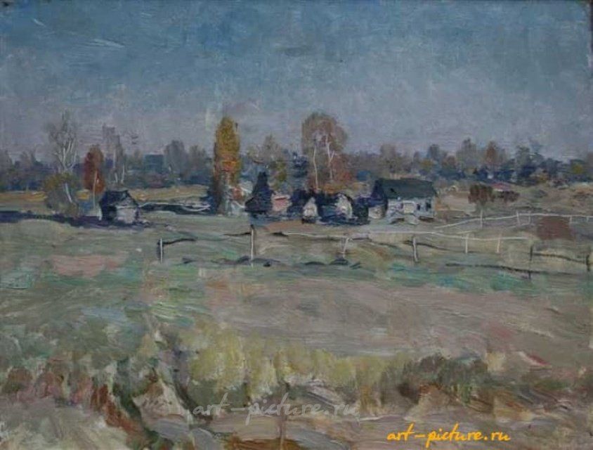 Деревня Водилки. Холст, масло. 27 х 36 см