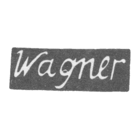 Клеймо мастера Вагнер К. - Вильно - инициалы "Wagner" - 1805-1843 гг.