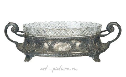 Russian silver, P.OVCHINNIKOV GILDED SILVER PLIQUE-A-JOUR ENAMEL CENTERPIECE