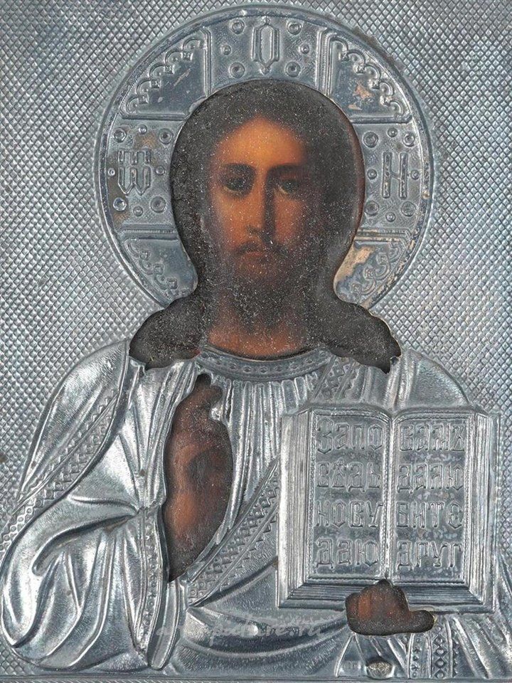Русское серебро , Русская православная икона Христа Вседержителя