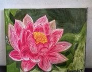 Lotus oil, canvas