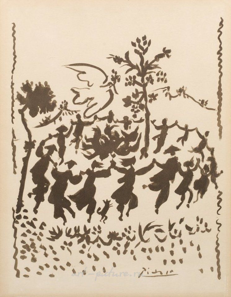 "Vive la Paix" (Да здравствует мир). Оригинальное название литографии