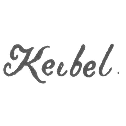 Claymo Master Cabel Otto Samuel - Leningrad - initials of Keibel.