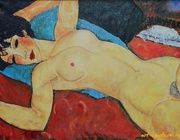 Lying caryatid (copy of Amadeo Modigliani) canvas, oil