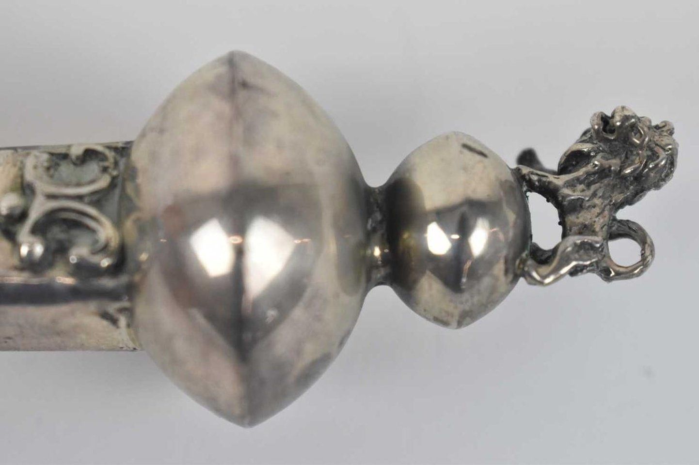 Russian silver , JUDAICA; a late 19th century Russian 84 zolotnik yad or Torah pointer...