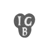 Claymo Master Grunberg Johann - Riga - initials of the IGB
