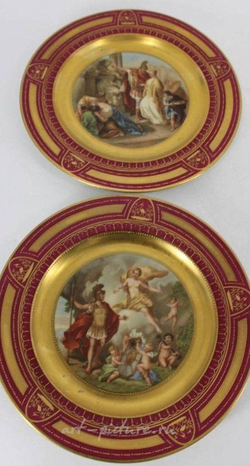 Royal Vienna Porcelain , 12 Royal Vienna Porcelain Plates