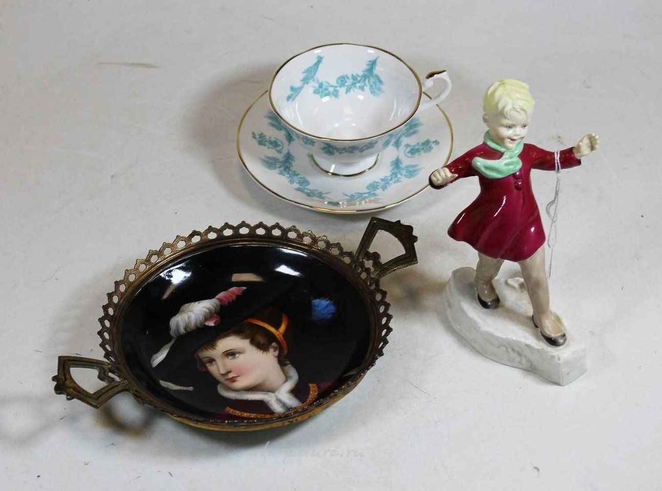 Royal Vienna Porcelain , A Worcester FG Doughty figure December No. 3458; one other b...