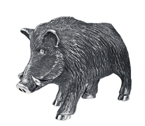 Silver sculpture of boar Jewellery Theater