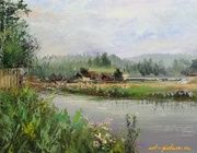 River Daria oil, canvas
