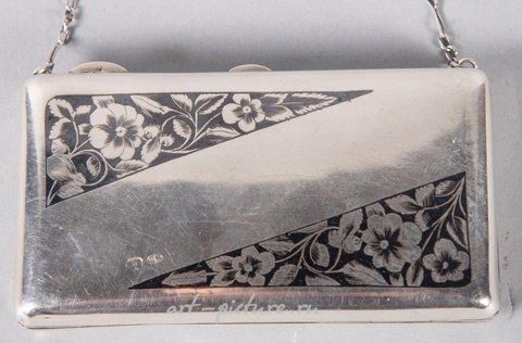 Russian silver, An Antique Russian Art Nouveau Silver Purse