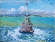 'Monument to flooded ships'.Sevastopol oil, canvas